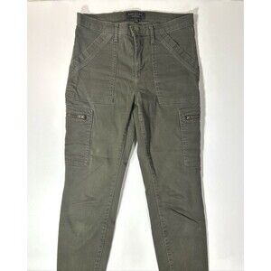 Banana Republic Dark Green Petite Sz 25 High-Rise Skinny Cargo Jeans